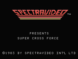 Super Cross Force Title Screen